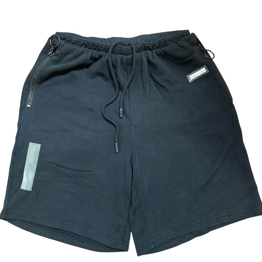 Off-White c/o Virgil Abloh Sweat Shorts Black Zip Pocket‎ Minimal Streetwear XS